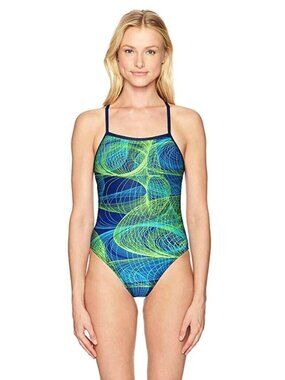 Speedo Women's Cyclone Strong Back Endurance+ one Piece Swimsuit Size 14/40 New!